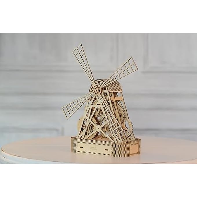 WOODEN PUZZLE ADULTS - 3D PUZZLE DIY TOY - MECHANICAL, WOODEN MODEL KIT FOR BUILDING - MILL, WINDMILL, OFFICE GIFTS, GIFTS FOR THE BOSS, GIFTS FOR FRIENDS - Image 4